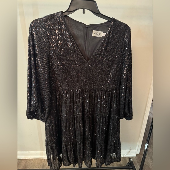 Eliza J Tops - Eliza J Black Sequin Gown